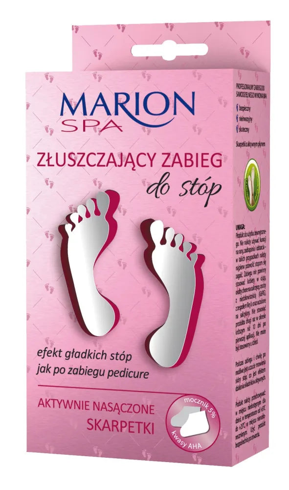Marion Spa Šveičiamoji pėdų procedūra 1 pak. (2x20ml) + kojinės - Kosmetika