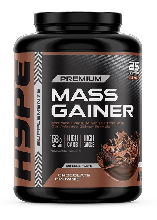 Mass Gainer Chocolate Brownie - 3000g - Hype - Sporto papildai