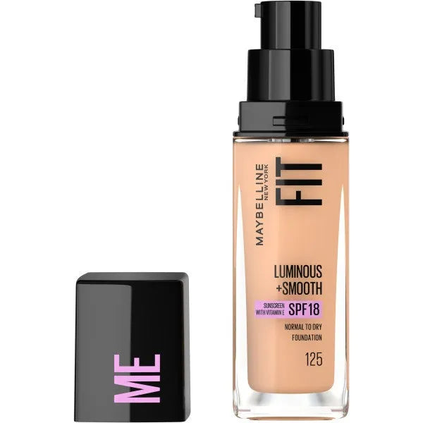 MAYBELLINE Fit Me! Luminous + Smooth makiažo pagrindas nr. 125 Nude Beige 30ml - Kosmetika