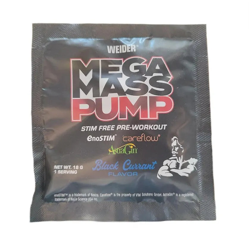 Mega Mass Pump Black Currant - 18g (1 serving) - Weider - Sporto papildai