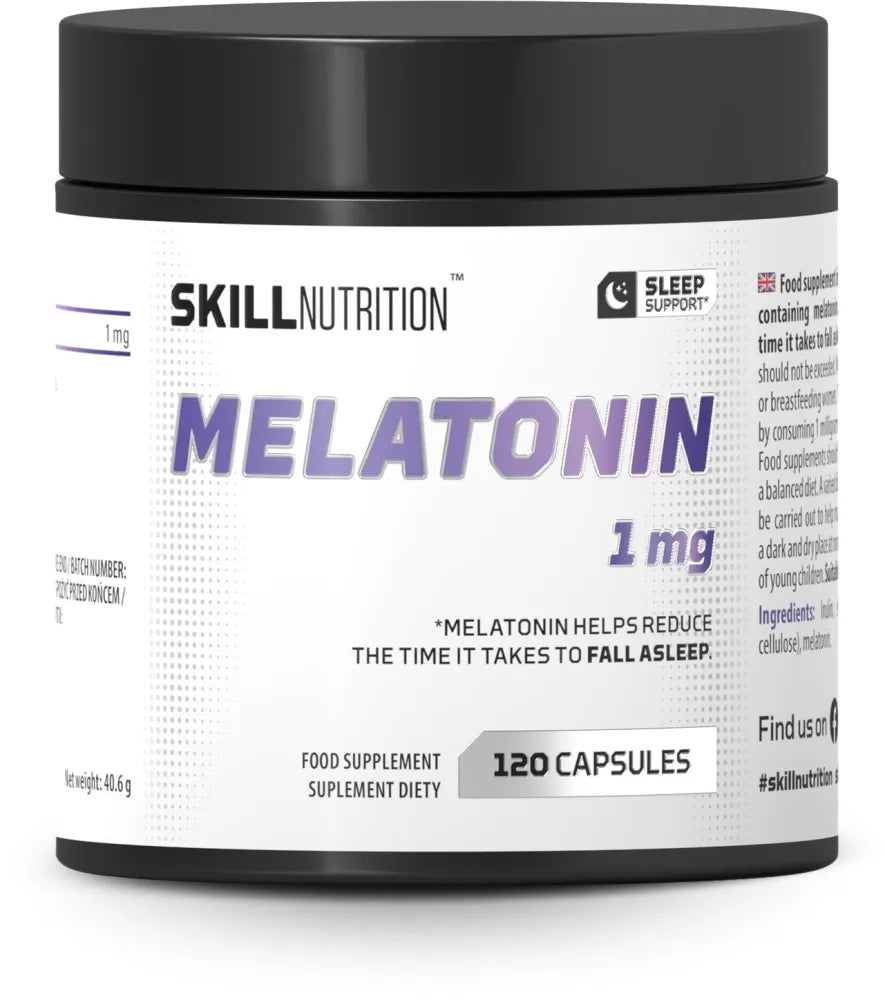 Melatonin 1 mg - 120 caps - Skill Nutrition - Sporto papildai