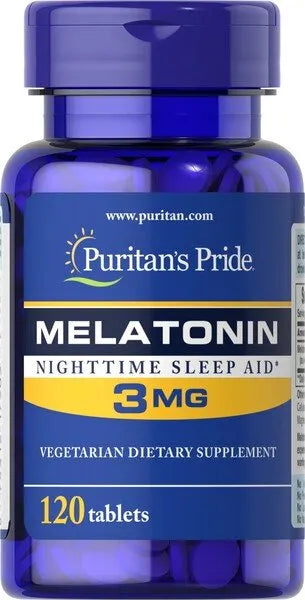 Melatonin 3mg - 120 tablets - Puritan’s Pride - Papildai