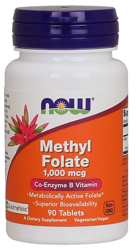 Methyl Folate 1000mcg - 90 tabs - NOW Foods - Papildai
