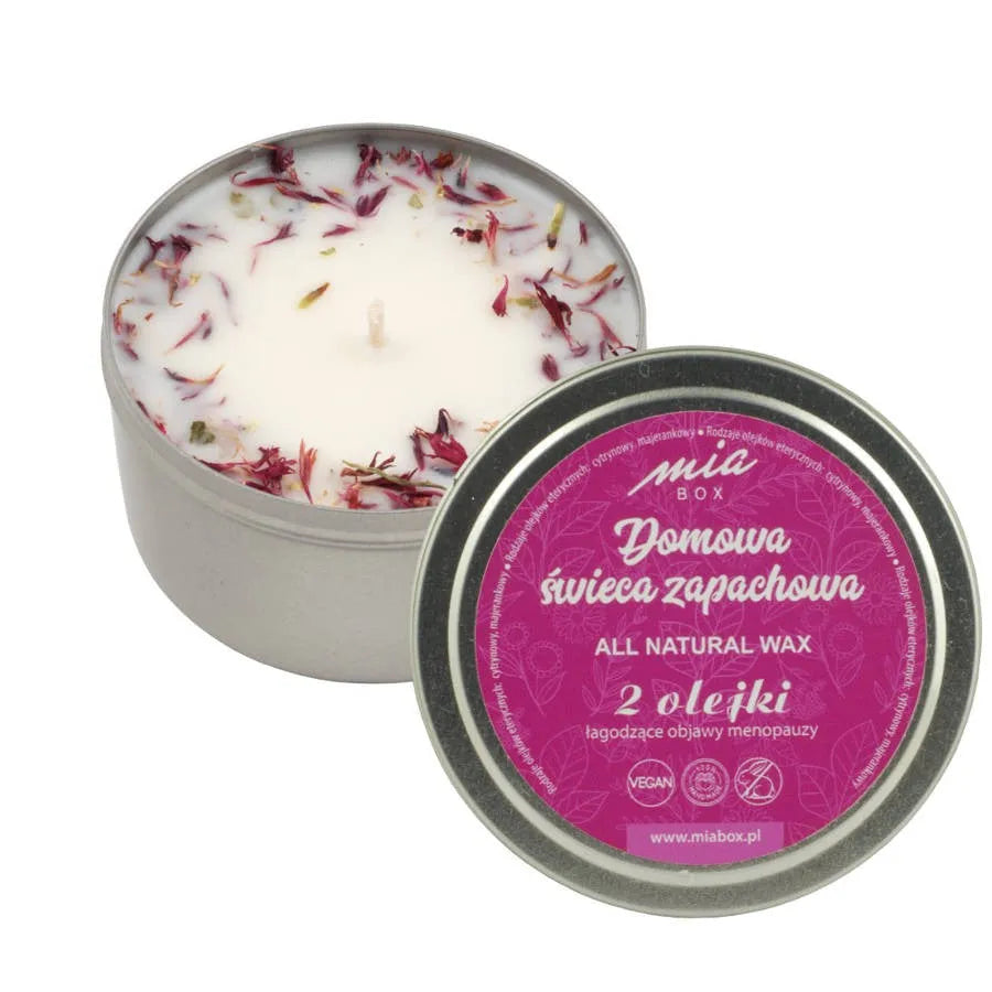 MIA BOX Namų kvapni žvakė 2 aliejai - MENOPAUZĖ 160g - Kosmetika
