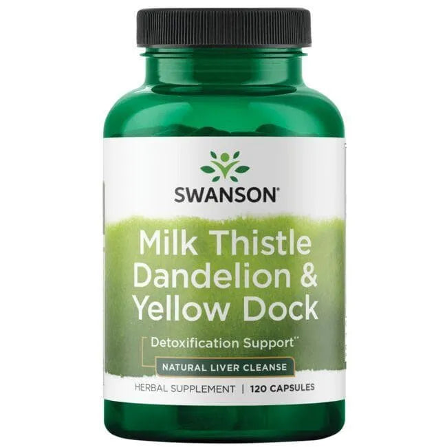 Milk Thistle Dandelion & Yellow Dock - N120 - Swanson - Papildai