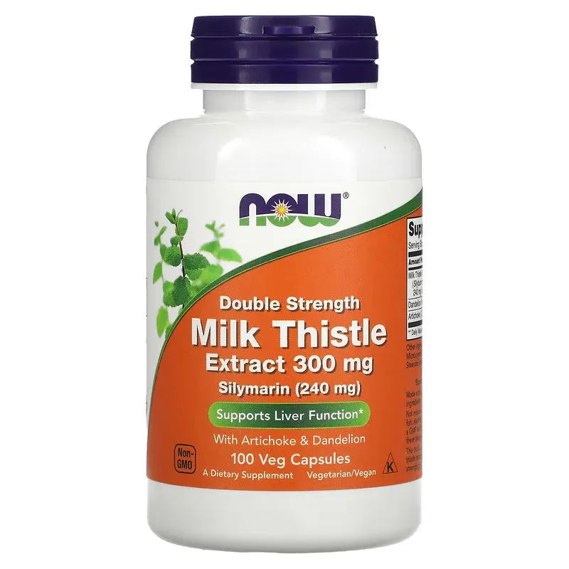 Milk Thistle Extract with Artichoke & Dandelion 300mg Double Strength - 100 vcaps - NOW Foods - Papildai