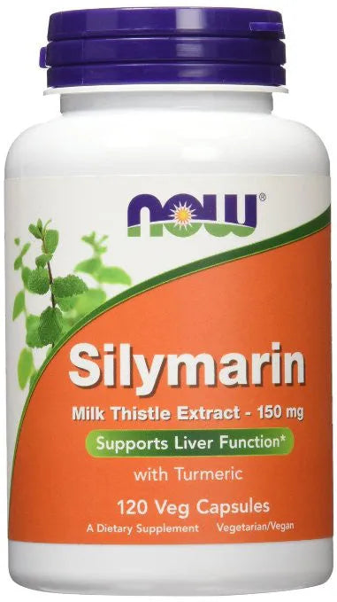 Milk Thistle Extract with Turmeric 150mg - 120 vcaps - NOW Foods - Papildai