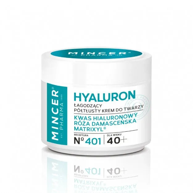 Mincer Pharma Hyaluron raminanti kremas pusiau riebus veidui 40+ nr. 401 50ml - Kosmetika