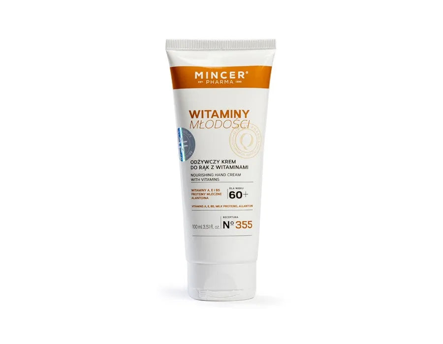 MINCER PHARMA Vitaminai jaunystei Maitinantis rankų kremas su vitaminais 355 60+ 100 ml - Kosmetika