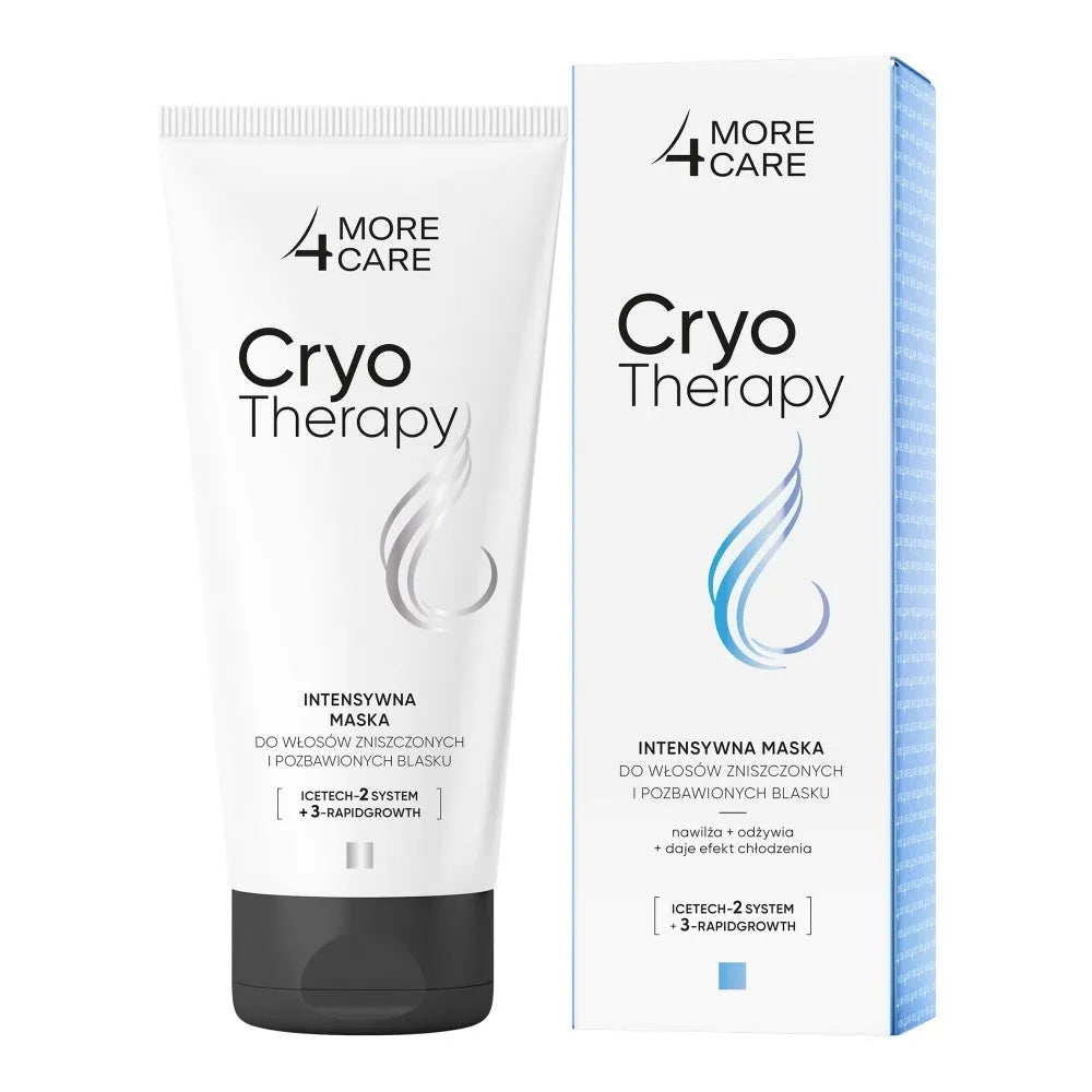 More4Care CryoTherapy intensyvi kaukė pažeistiems ir nuobodžiams plaukams 200ml - Kosmetika