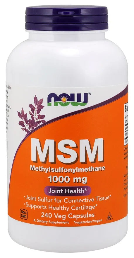 MSM Methylsulphonylmethane 1000mg - 240 vcaps - NOW Foods - Papildai