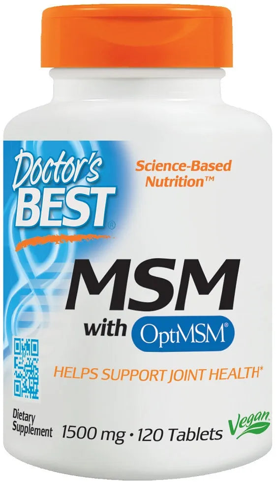 MSM with OptiMSM Vegan 1500mg - 120 tablets - Doctor’s Best - Papildai