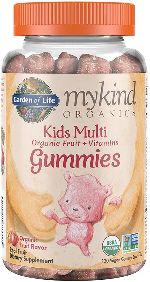 Mykind Kids Multi Gummies Fruit Flavor - 120 vegan gummy bears - Garden of Life - Papildai