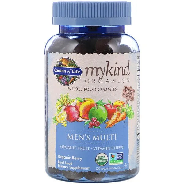 Mykind Men’s Multi Gummies Berry - 120 vegan gummy drops - Garden of Life - Papildai