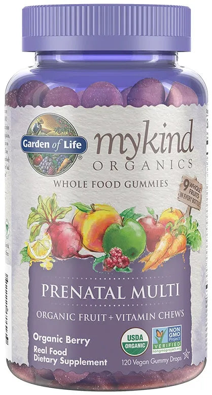 Mykind Prenatal Multi Gummies Berry - 120 vegan gummy drops - Garden of Life - Papildai