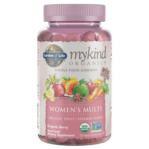 Mykind Women’s Multi Gummies Berry - 120 vegan gummy drops - Garden of Life - Papildai