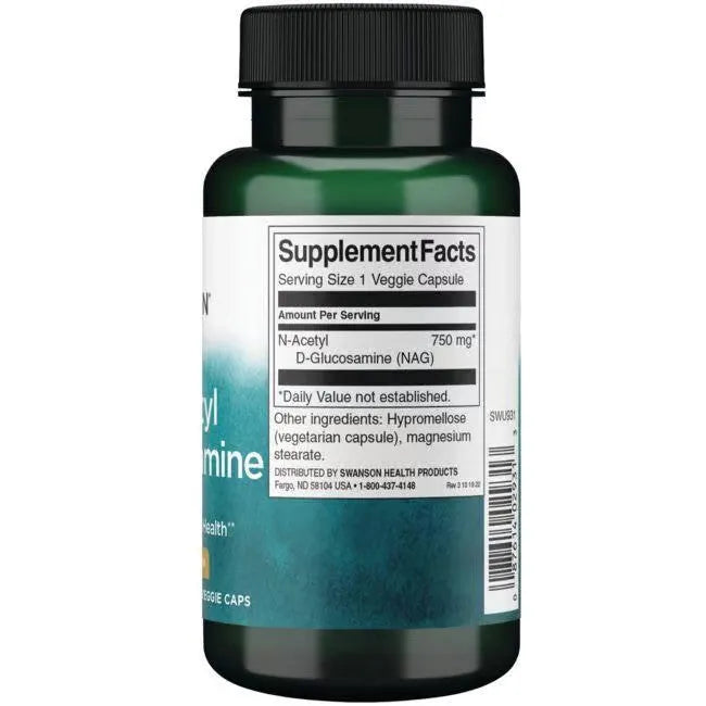 N-Acetyl D-Glucosamine - 750 mg - N60 - Swanson - Papildai