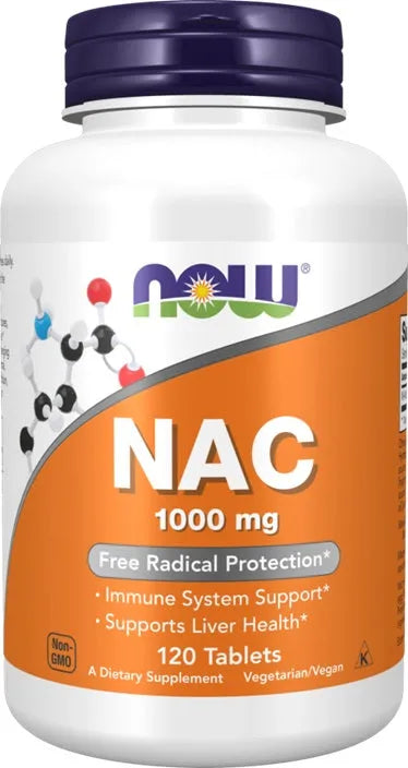 NAC 1000mg - 120 tabs - NOW Foods - Papildai