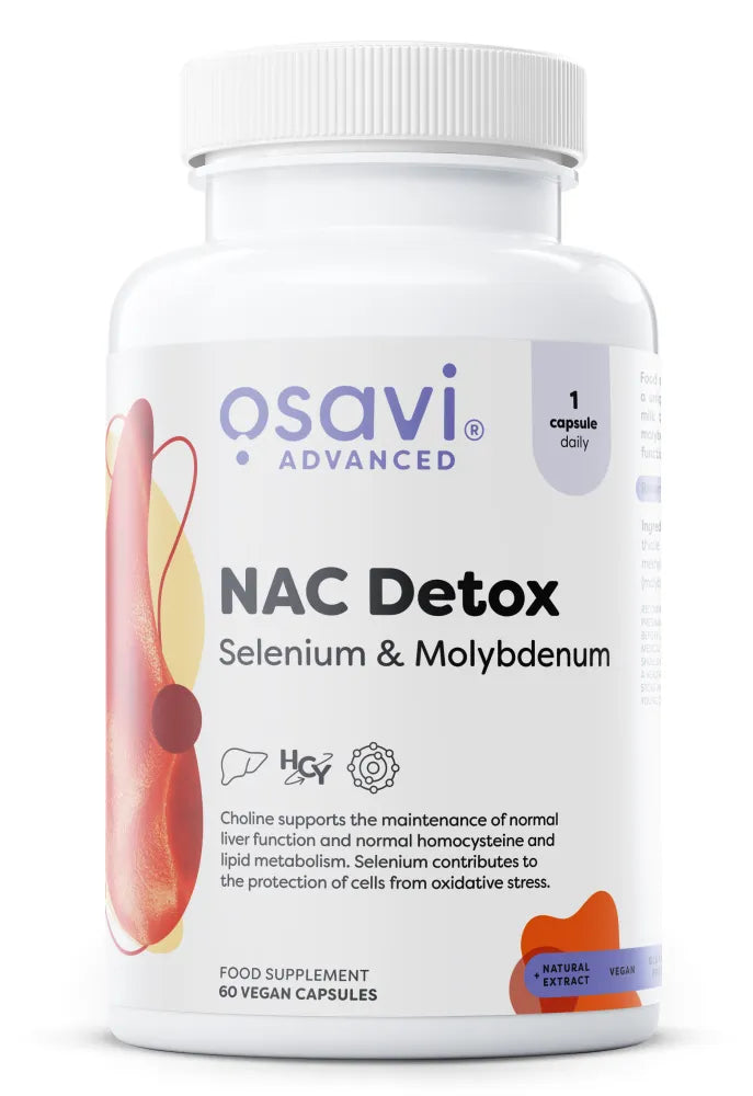 NAC Detox Selenium & Molybdenum - 60 vegan caps - Osavi - Papildai