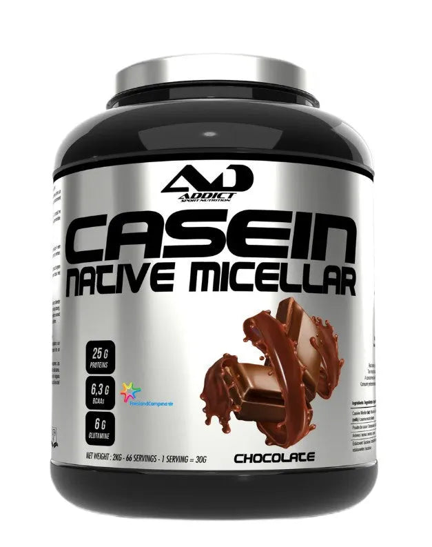 Native Micellar Casein Chocolate - 2000g - Addict Sport Nutrition - Sporto papildai