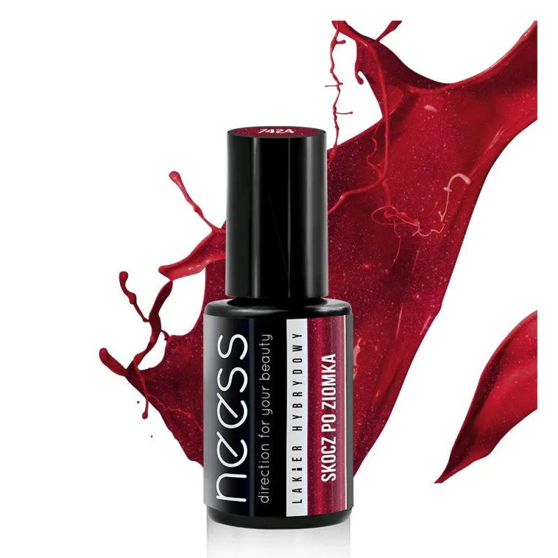 NEESS Hybrid Lacquer 7424 Blizgantis sekRED 4ml - Kosmetika