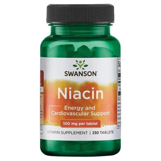 Niacin - Cholesteroliui - 100 mg - N250 - Niacinas - Swanson - Papildai