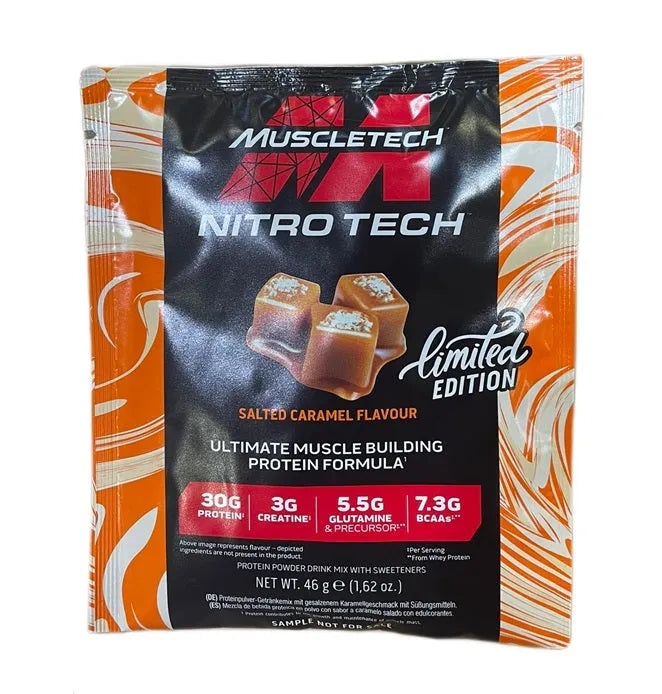 Nitro-Tech Salted Caramel - 46g (1 serving) - MuscleTech - Sporto papildai