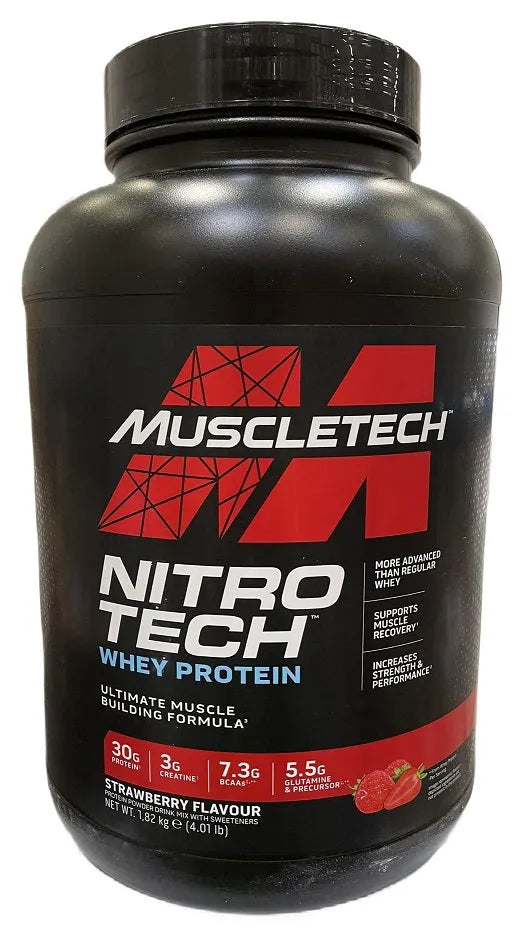 Nitro-Tech Strawberry - 1820g - MuscleTech - Sporto papildai