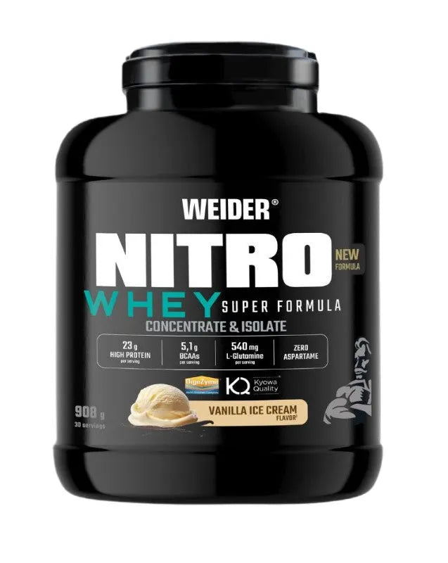 Nitro Whey Super Formula Vanilla Ice Cream - 908g - Weider - Sporto papildai