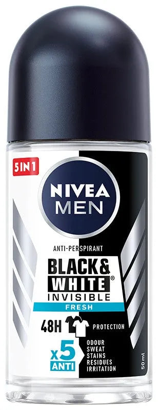 Nivea Antiperspirant Deodorant INVISIBLE FRESH roll-on men’s 50ml - Kosmetika