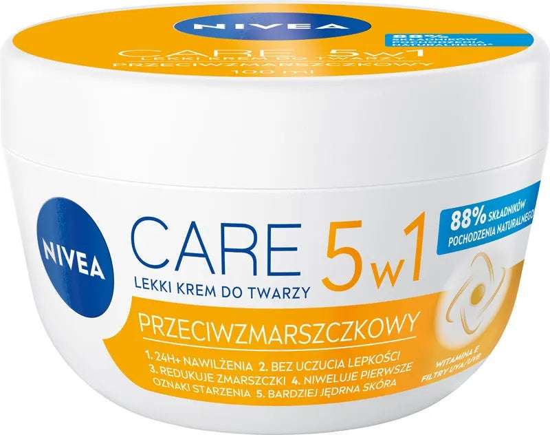 Nivea Care Light anti-wrinkle cream for all skin types 100ml - Kosmetika
