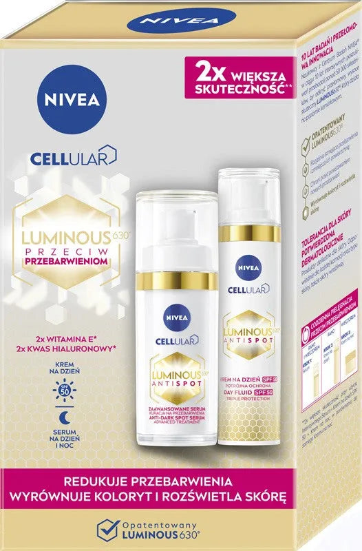 NIVEA Duo Cellular Luminous dieninis kremas + serumas rinkinys - Kosmetika