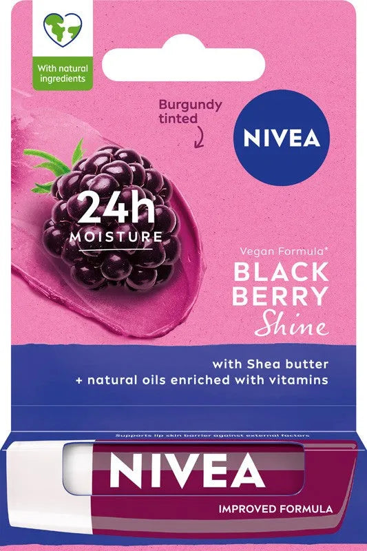 NIVEA Lip Care Lipstick - Blackberry Shine 4.8 g - Kosmetika