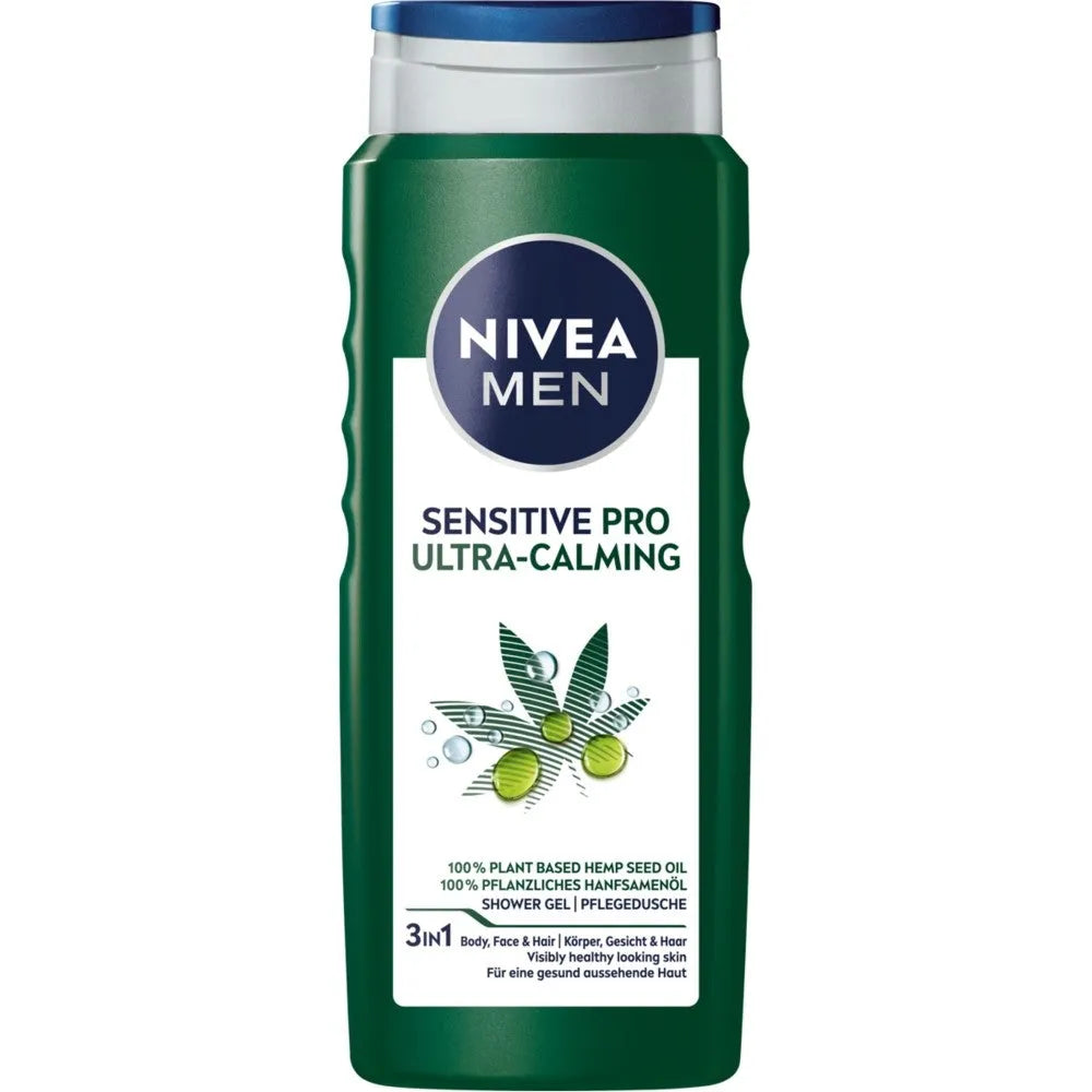 Nivea Men Sensitive Pro Ultra -Calming Shower Gel 500ml - Kosmetika