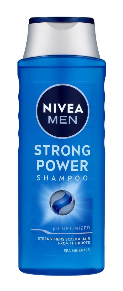 NIVEA Men’s Strengthening Hair Shampoo Strong Power 400ml - Kosmetika