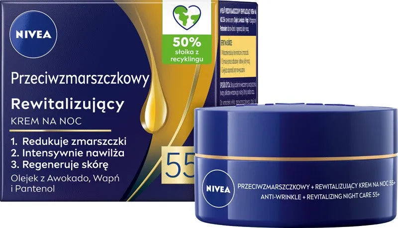 NIVEA NFC LPE 55+ CREAM P/MAR. NIGHT 50ML - Kosmetika
