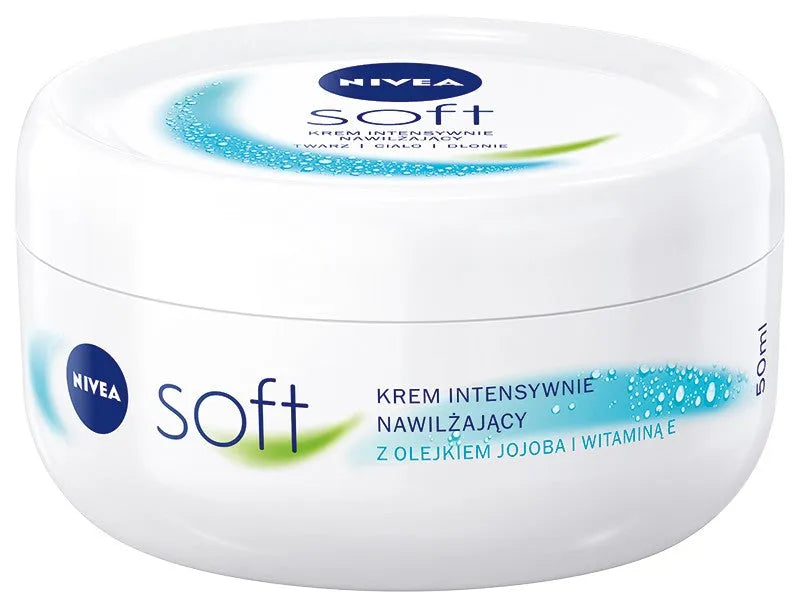 Nivea Soft Intensive Moisturizing Cream for face body and hands 50ml - Kosmetika