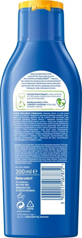 NIVEA SUN Protect Moisture Sunscreen Moisturizing Lotion SPF50+ 200 ml - Kosmetika