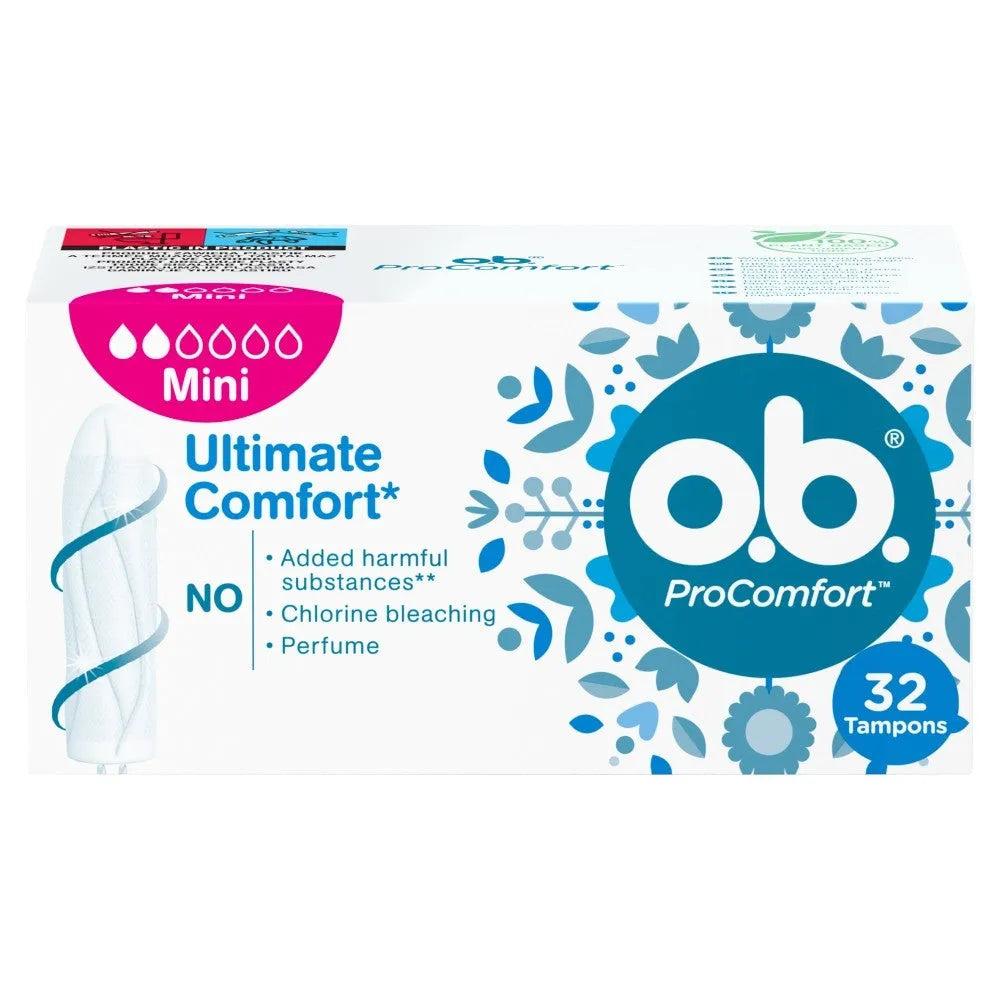 O.B.ProComfort Mini patogūs tamponai 1 pakuotė - 32 vnt. - Kosmetika