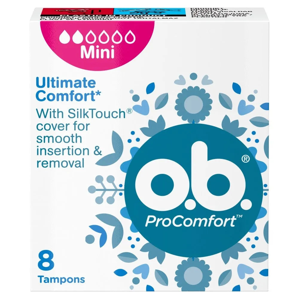O.B.ProComfort Mini patogūs tamponai 1 pakuotė - 8 vnt. - Kosmetika