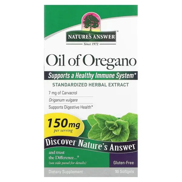 Oil of Oregano 150mg - 90 softgels - Nature’s Answer - Papildai