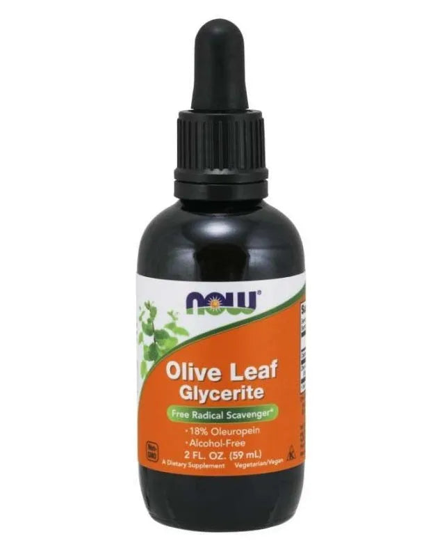 Olive Leaf Glycerite - 59 ml - NOW Foods - Papildai