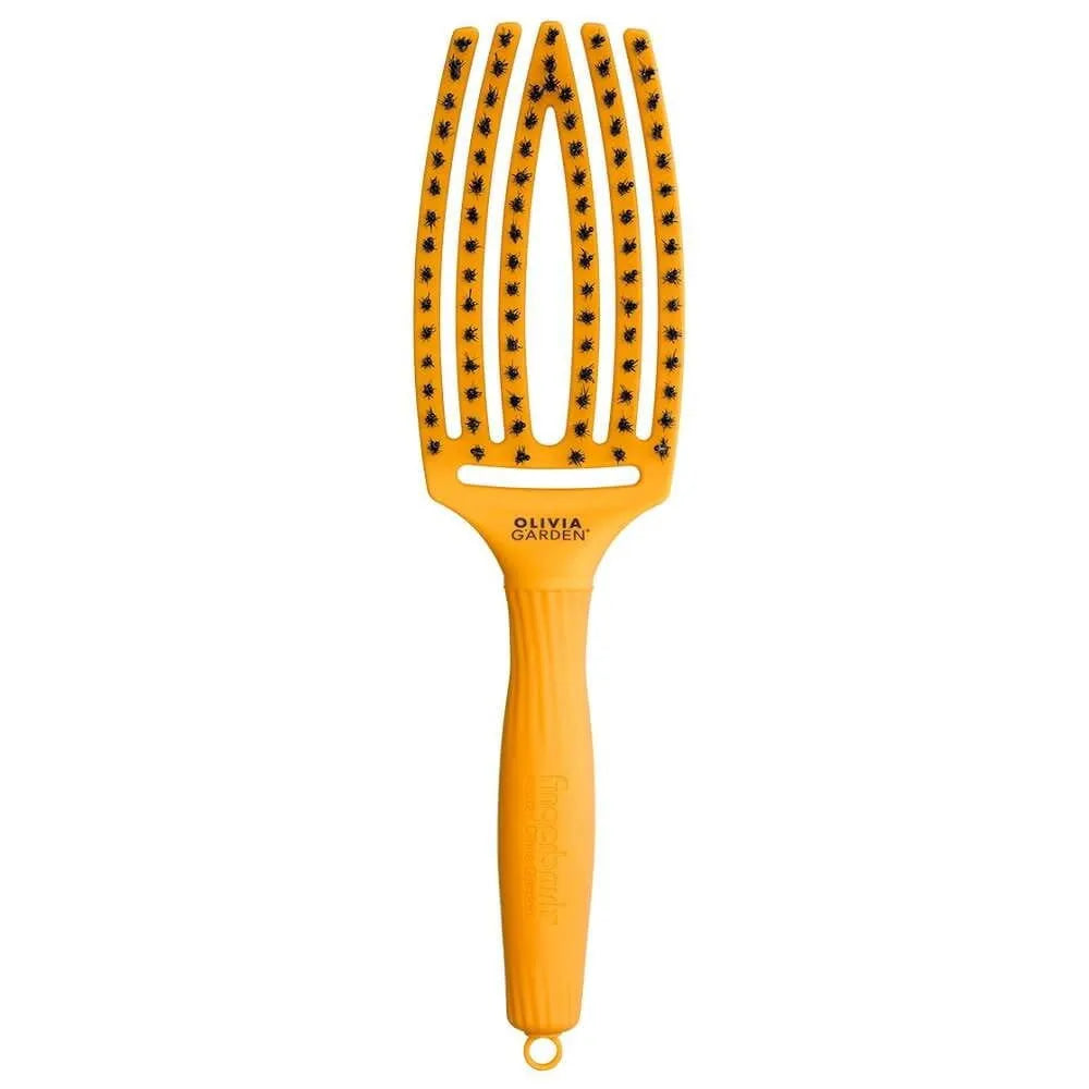 OLIVIA GARDEN Fingerbrush Hairbrush - Geltona saulė - Kosmetika