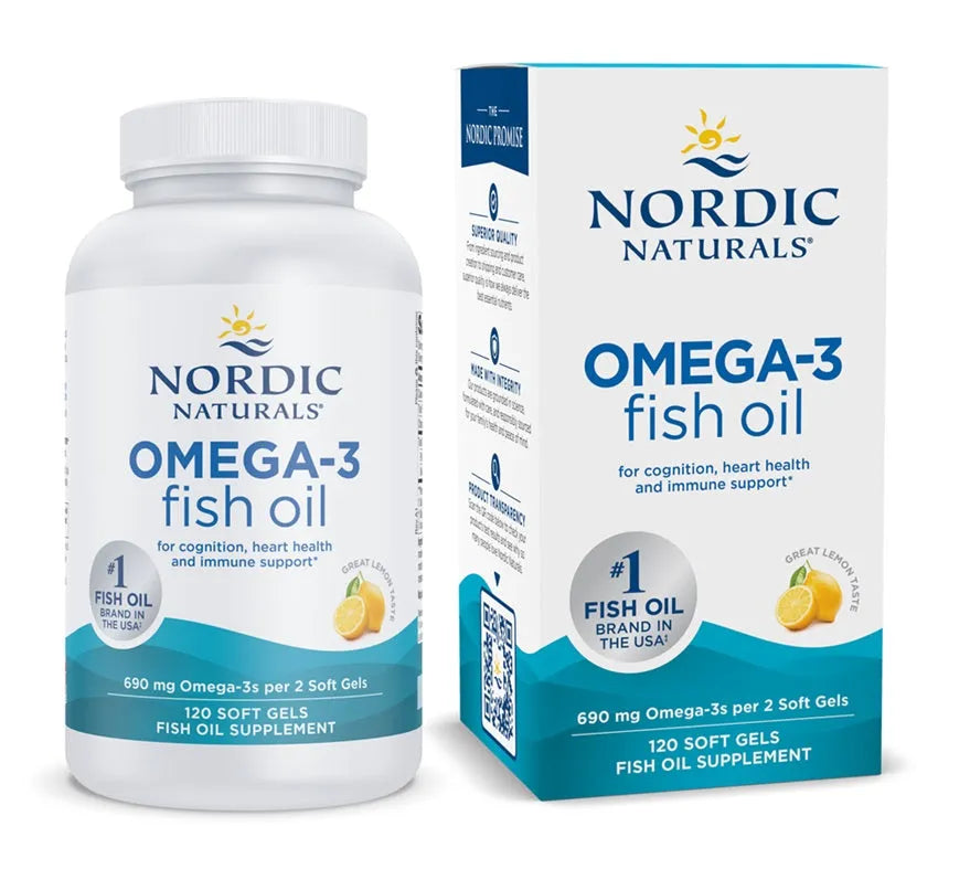 Omega-3 690mg Lemon - 120 softgels - Nordic Naturals - Papildai