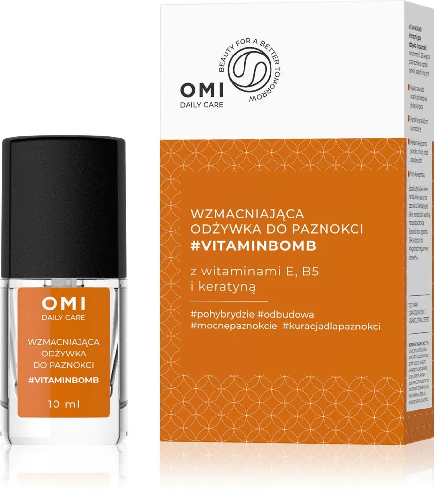 OMI Daily Care Strengthening Nail Conditioner #VITAMINBOMB su vitaminais E B5 ir keratinu 10 ml - Kosmetika