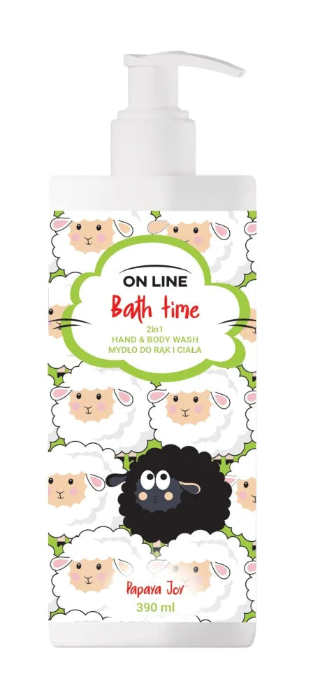 ON LINE Bath Time Hand and Body Soap 2in1 Papaya Joy 390 ml. - Higiena