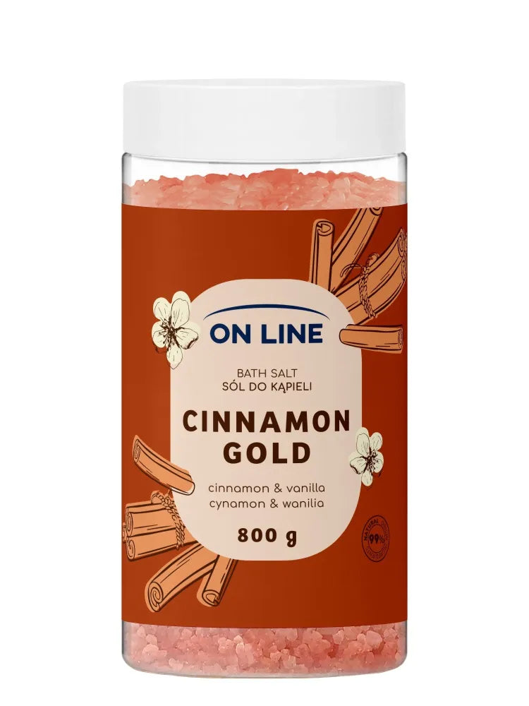 ON LINE Cinnamon Gold bath salt 800 g - Kosmetika