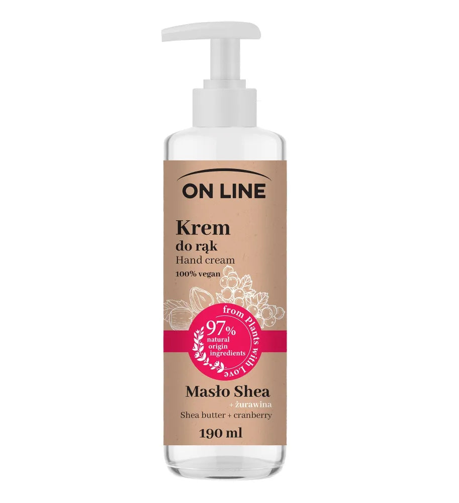 On Line From Plants With Love Shea Butter ir Cranberry Rankų Kremas 190ml - Kosmetika