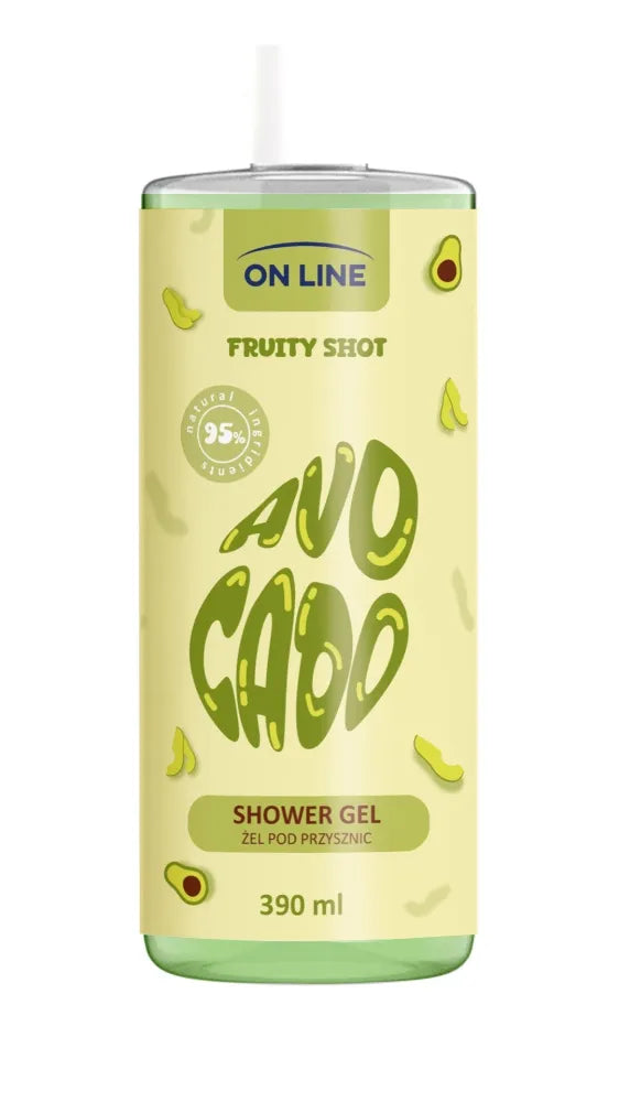 ON LINE Fruity Shot Avokadų Dušo Gelis 390 ml - Kosmetika