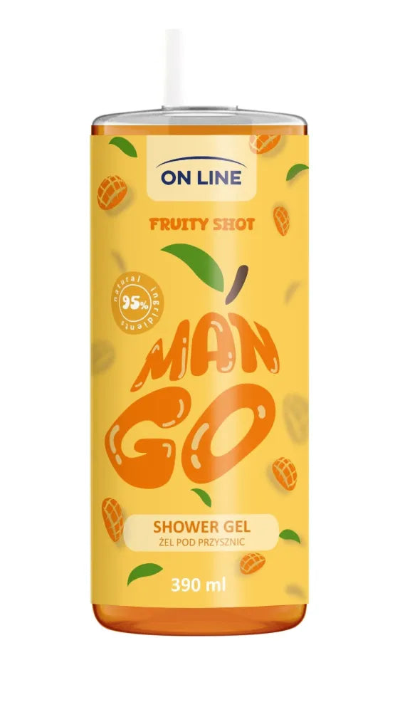ON LINE Fruity Shot Mango Dušo Gelis 390 ml - Kosmetika